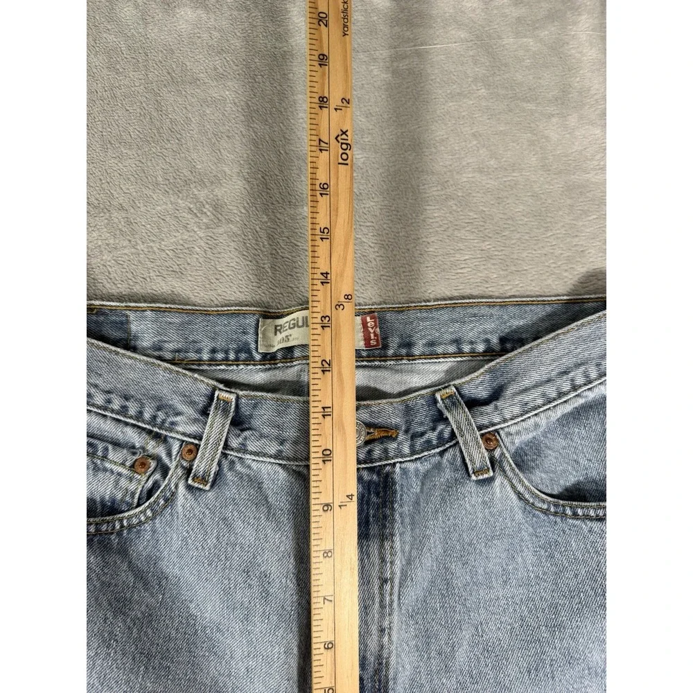 Levis 505 Jeans Mens 36x34 Blue Denim Regular Fit Straight Leg